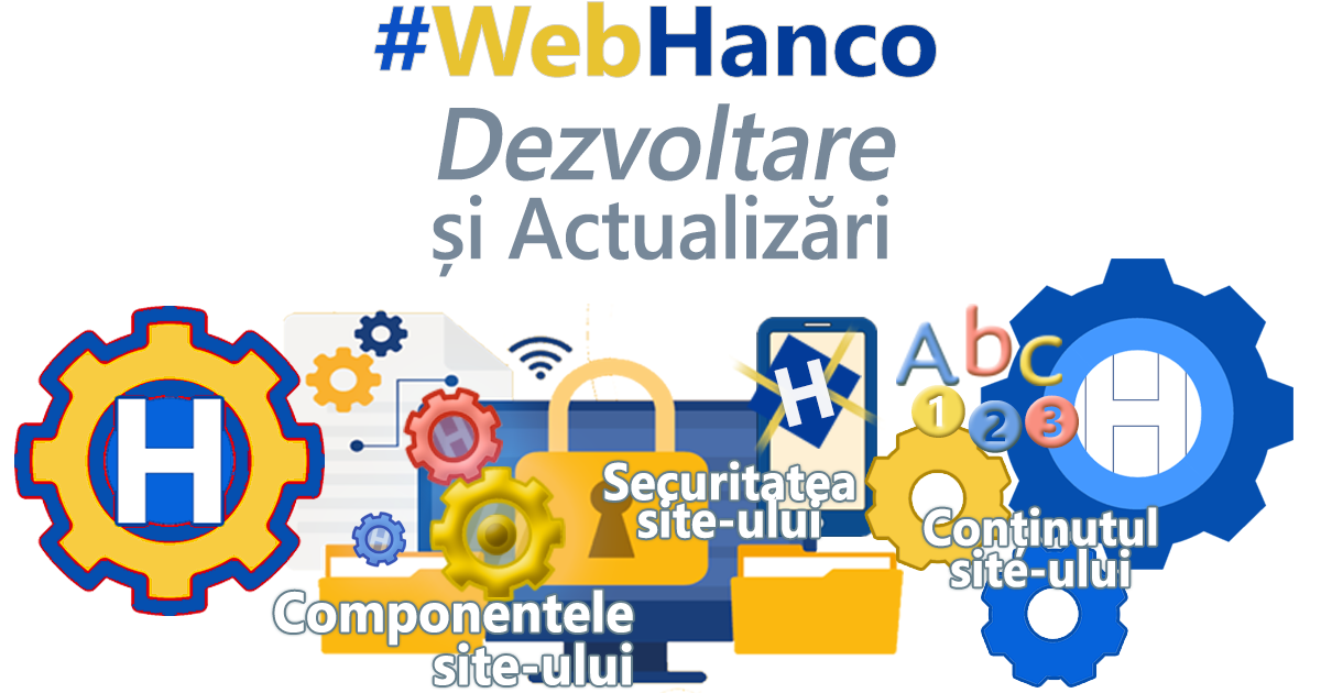 Servicii de dezvoltare și actualizare pentru soluțiile site-ului HancoSite